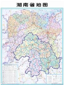 中華人民共和國分省系列地圖：湖南省地圖