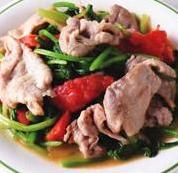 菠菜蕃茄炒肉片 菠菜蕃茄炒肉片