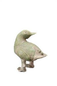 東漢綠釉陶鴨[聊城中國運河文化博物館館藏]