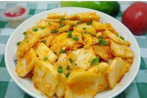 蔥花雞蛋炒年糕 蔥花雞蛋炒年糕