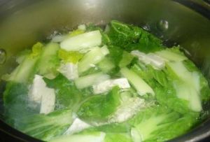 小白菜清燉豆腐湯 小白菜清燉豆腐湯