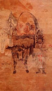 傳張大千無款太上渡關圖 傳張大千無款太上渡關圖