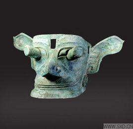 青銅縱目像 青銅縱目像