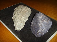 格魯及亞人的石器工具。