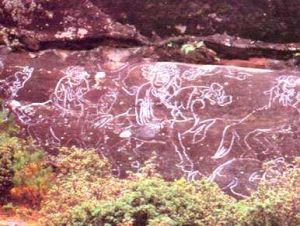 博什瓦黑岩畫
