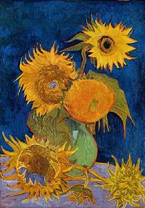 文森特·梵谷《花瓶里的五朵向日葵》