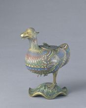 明掐絲琺瑯鴛鴦形香薰 明掐絲琺瑯鴛鴦形香薰