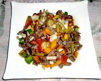 核桃花生炒牛肉丁
