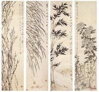 清虛谷梅蘭竹菊四季屏