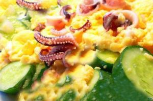 黃瓜章魚炒雞蛋 黃瓜章魚炒雞蛋