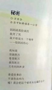 秘密[小學生最萌詩]