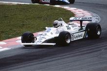 瓊斯駕駛FW07賽車在1980年英國大獎賽上