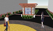 小區門衛效果圖