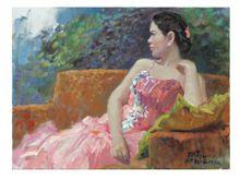 高玠瑜油畫《凝視》