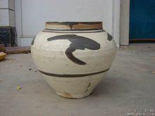 元磁州窯白地黑花罐