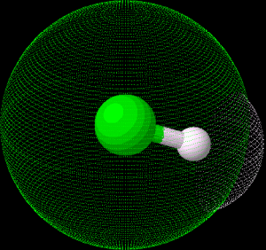 氯化氫分子電子云分布圖