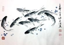 伍嘉陵意筆鱅魚