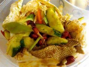 黃瓜花生拌魚皮