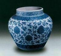 明宣德青花纏枝蓮紋罐 明宣德青花纏枝蓮紋罐