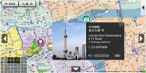 顯示的電子地圖