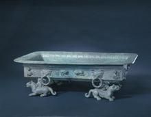 龜魚紋方盤 龜魚紋方盤