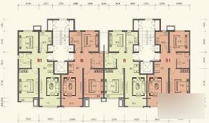 華城佳苑11層小高層B戶型和B1戶型