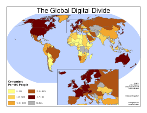 全球數字鴻溝分布圖