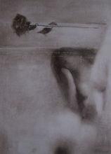 玫瑰 (一) (75x53 cm; 紙本水彩)