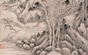 清王時敏山水圖軸 清王時敏山水圖軸