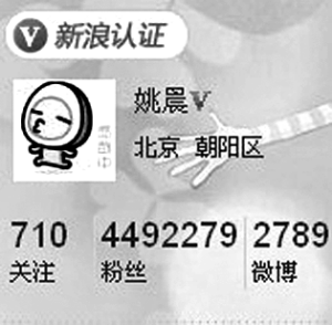 姚晨通過微博擴大影響力