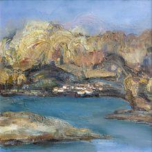 山居圖 布面油畫 風景 60X60cm 2010