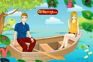 夏日小船上的少女 夏日小船上的少女