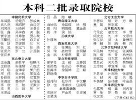本科第二批 本科第二批