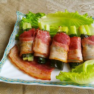 培根青瓜蛋卷 培根青瓜蛋卷