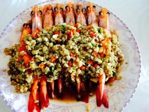 彩椒蒸明蝦 彩椒蒸明蝦