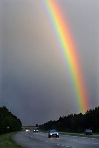 明斯克上空彩虹