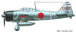 零式戰鬥機側視圖