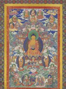 18世紀釋迦牟尼佛源流(之一)唐卡 18世紀釋迦牟尼佛源流(之一)唐卡