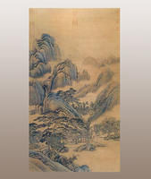 《唐岱夏日山居圖軸》 《唐岱夏日山居圖軸》