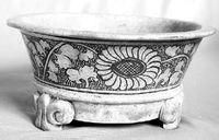 明初磁州窯孔雀藍爐 明初磁州窯孔雀藍爐