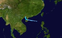 熱帶風暴“菲特”發展路徑圖