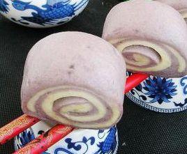 紫薯雙色花捲 紫薯雙色花捲