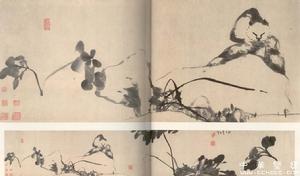 貓石雜卉圖 貓石雜卉圖