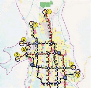 太原軌道交通示意圖