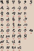 婆羅米字母書寫的吐火羅字母