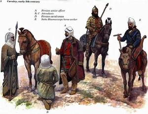 正在集結的波斯騎兵部隊