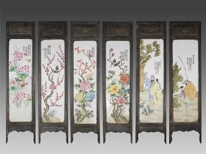 珠山八友粉彩瓷板畫 珠山八友粉彩瓷板畫