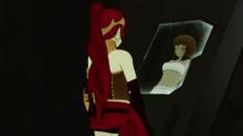 面對著Amber沉思的Pyrrha