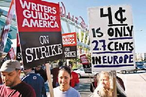 （圖）反對免費下載遊行