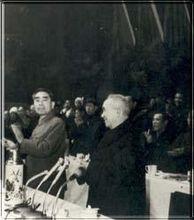1965年，林鐵、周恩來在大會上。